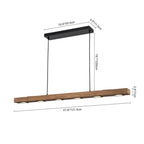 Industrial Wood Linear Pendant Light With Dimmable LED Glow — Harbor Light Co.