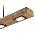Industrial Wood Linear Pendant Light With Dimmable LED Glow — Harbor Light Co.