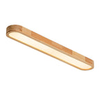 Modern Wood Linear Flush Mount Ceiling Light With Remote Dimming — Harbor Light Co.