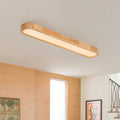 Modern Wood Linear Flush Mount Ceiling Light With Remote Dimming — Harbor Light Co.