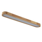 Modern Wood Linear Flush Mount Ceiling Light With Remote Dimming — Harbor Light Co.