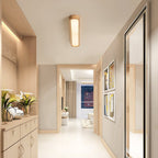 Modern Wood Linear Flush Mount Ceiling Light With Remote Dimming — Harbor Light Co.