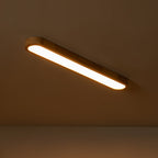 Modern Wood Linear Flush Mount Ceiling Light With Remote Dimming — Harbor Light Co.