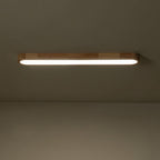 Modern Wood Linear Flush Mount Ceiling Light With Remote Dimming — Harbor Light Co.