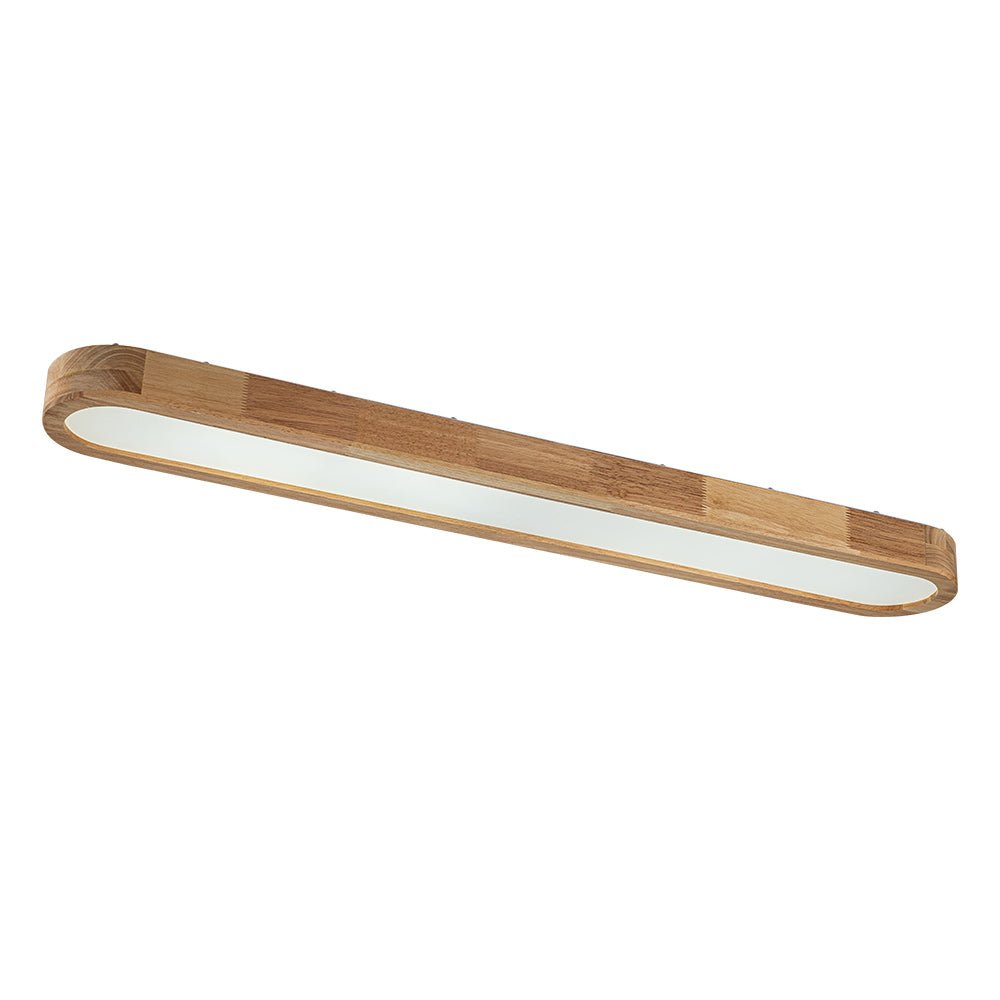 Modern Wood Linear Flush Mount Ceiling Light With Remote Dimming — Harbor Light Co.