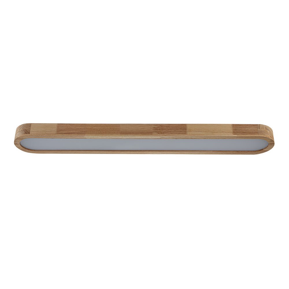 Modern Wood Linear Flush Mount Ceiling Light With Remote Dimming — Harbor Light Co.