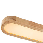 Modern Wood Linear Flush Mount Ceiling Light With Remote Dimming — Harbor Light Co.