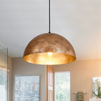 Modern Iron Pendant Light for Living Room in Distressed Gold — Harbor Light Co.