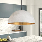 Modern Iron Pendant Light for Living Room in Distressed White — Harbor Light Co.