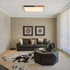 Scandinavian Wood Flush Mount Ceiling Light With Remote Dimmer — Harbor Light Co.