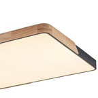 Scandinavian Wood Flush Mount Ceiling Light With Remote Dimmer — Harbor Light Co.
