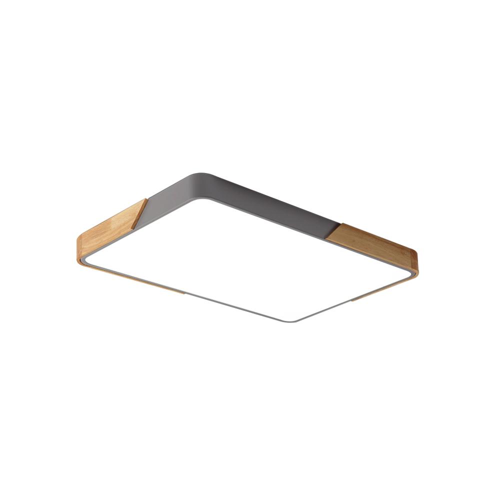 Scandinavian Wood Flush Mount Ceiling Light With Remote Dimmer — Harbor Light Co.