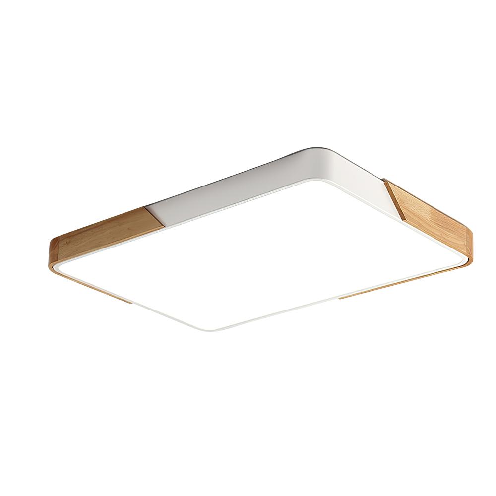 Scandinavian Wood Flush Mount Ceiling Light With Remote Dimmer — Harbor Light Co.