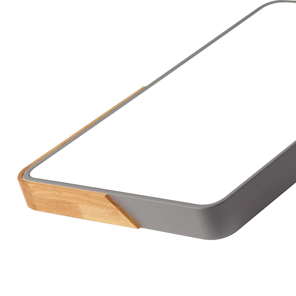 Scandinavian Wood Flush Mount Ceiling Light With Remote Dimmer — Harbor Light Co.