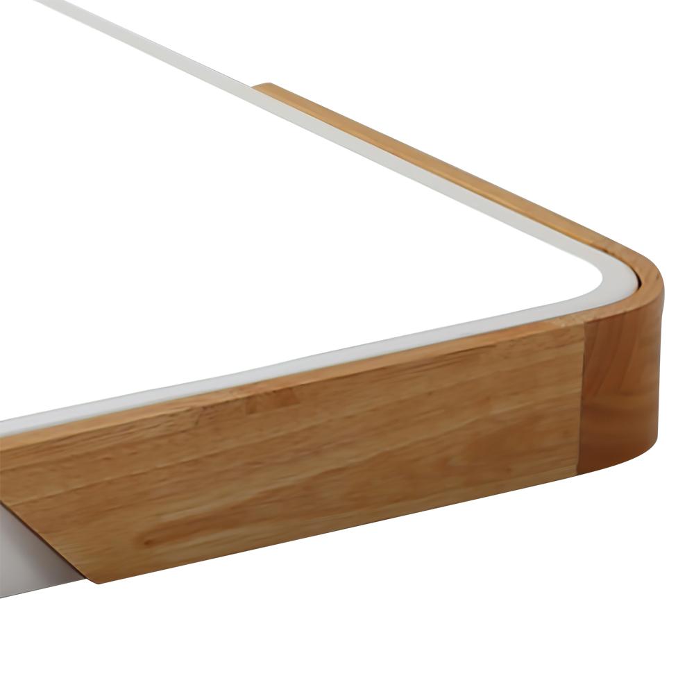 Scandinavian Wood Flush Mount Ceiling Light With Remote Dimmer — Harbor Light Co.