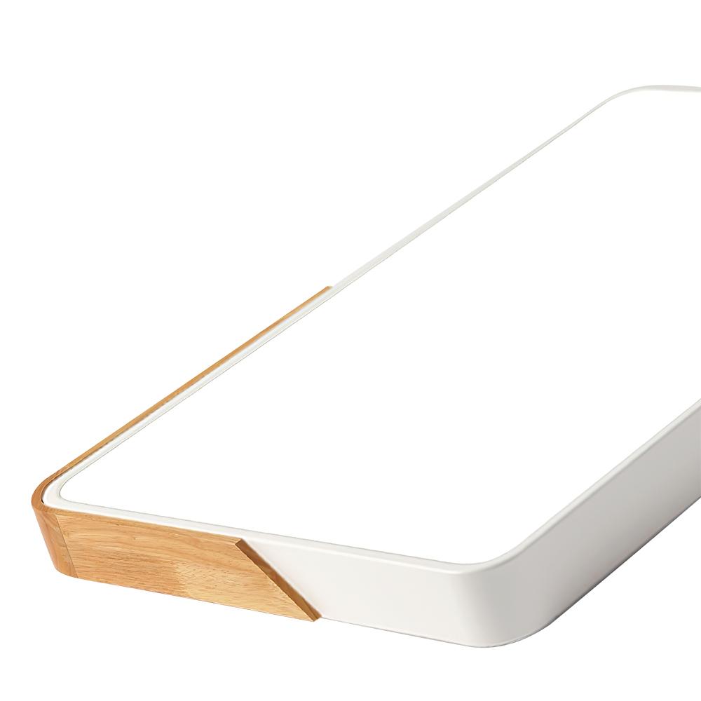 Scandinavian Wood Flush Mount Ceiling Light With Remote Dimmer — Harbor Light Co.