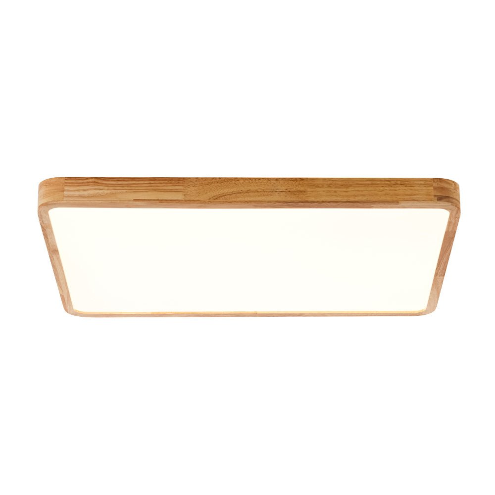 Modern Wood Flush Mount Ceiling Light With Dimmable Remote Control — Harbor Light Co.