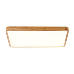 Modern Wood Flush Mount Ceiling Light With Dimmable Remote Control — Harbor Light Co.
