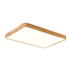 Modern Wood Flush Mount Ceiling Light With Dimmable Remote Control — Harbor Light Co.