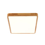 Modern Wood Flush Mount Ceiling Light With Dimmable Remote Control — Harbor Light Co.
