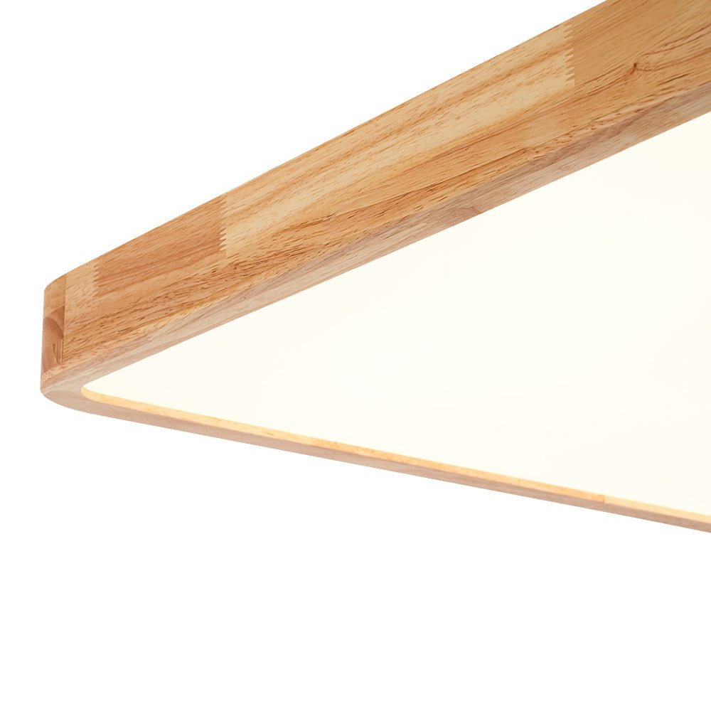 Modern Wood Flush Mount Ceiling Light With Dimmable Remote Control — Harbor Light Co.
