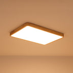 Modern Wood Flush Mount Ceiling Light With Dimmable Remote Control — Harbor Light Co.