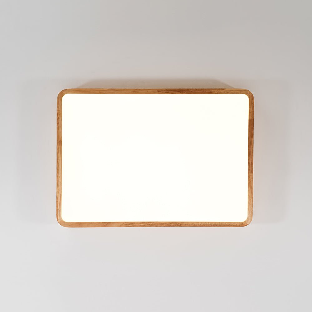Modern Wood Flush Mount Ceiling Light With Dimmable Remote Control — Harbor Light Co.