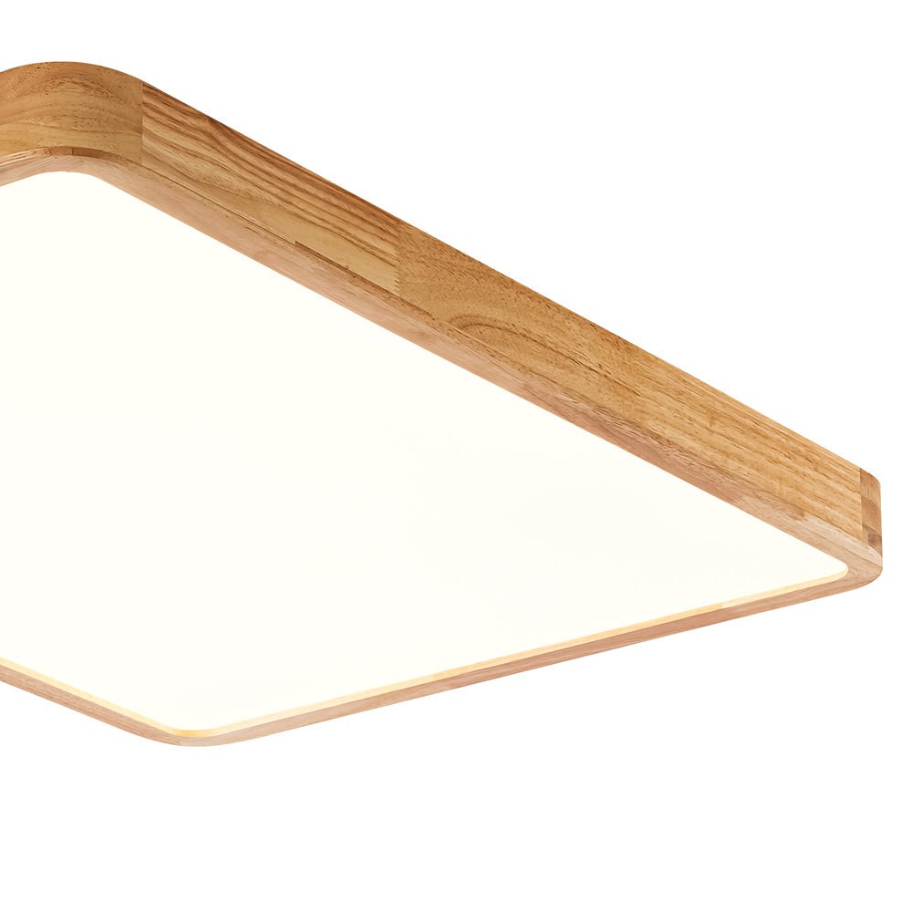 Modern Wood Flush Mount Ceiling Light With Dimmable Remote Control — Harbor Light Co.