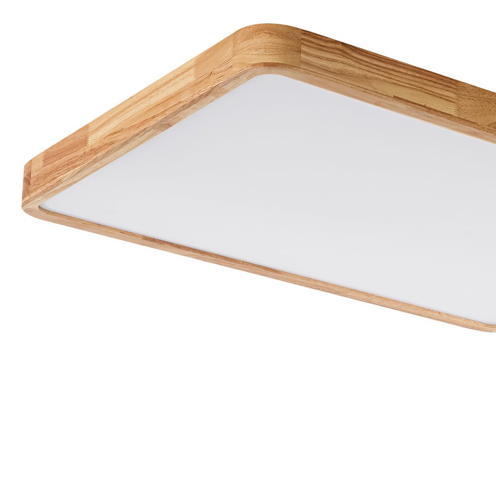 Modern Wood Flush Mount Ceiling Light With Dimmable Remote Control — Harbor Light Co.