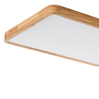 Modern Wood Flush Mount Ceiling Light With Dimmable Remote Control — Harbor Light Co.