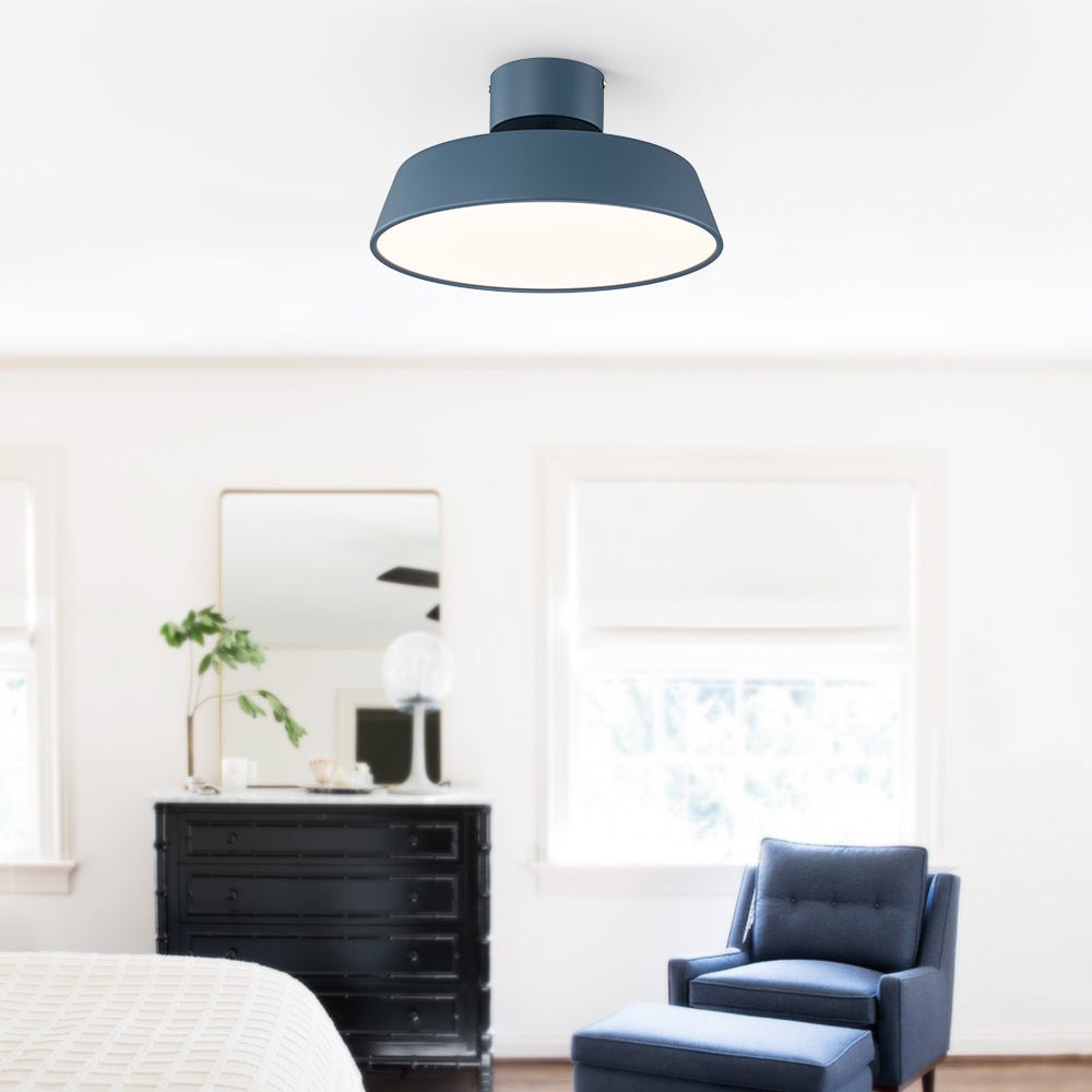 Modern Metal Semi-Flush Mount Ceiling Light for Living Room — Harbor Light Co.