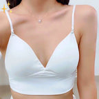Low Back Wireless Bralette with Adjustable Straps for Backless Dresses Two Pack
