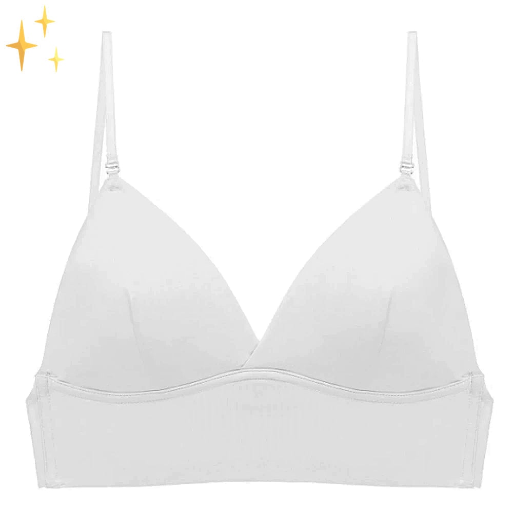 Low Back Wireless Bralette with Adjustable Straps for Backless Dresses Two Pack