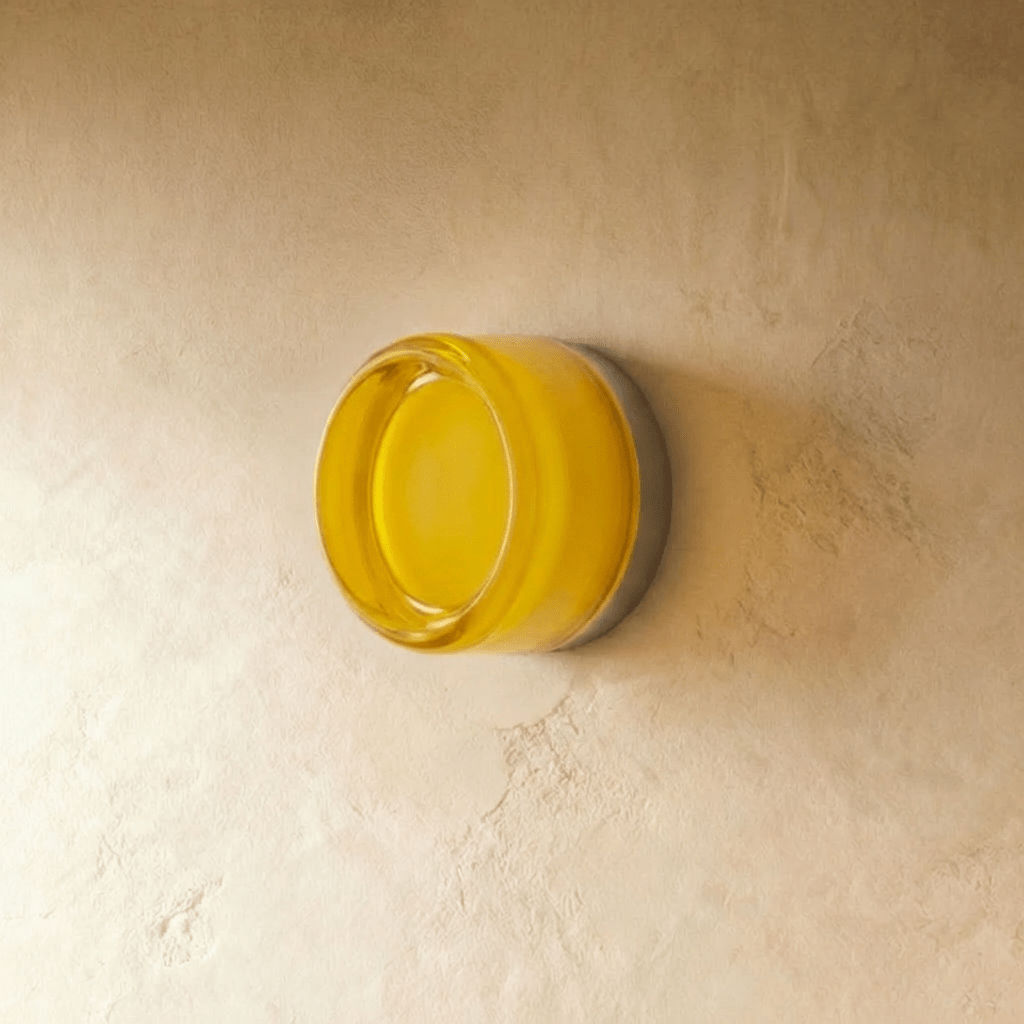 Round Glass Wall Sconce with Halo Glow