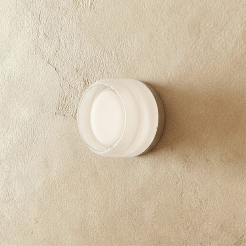 Round Glass Wall Sconce with Halo Glow