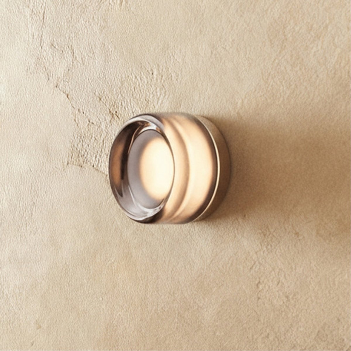Round Glass Wall Sconce with Halo Glow