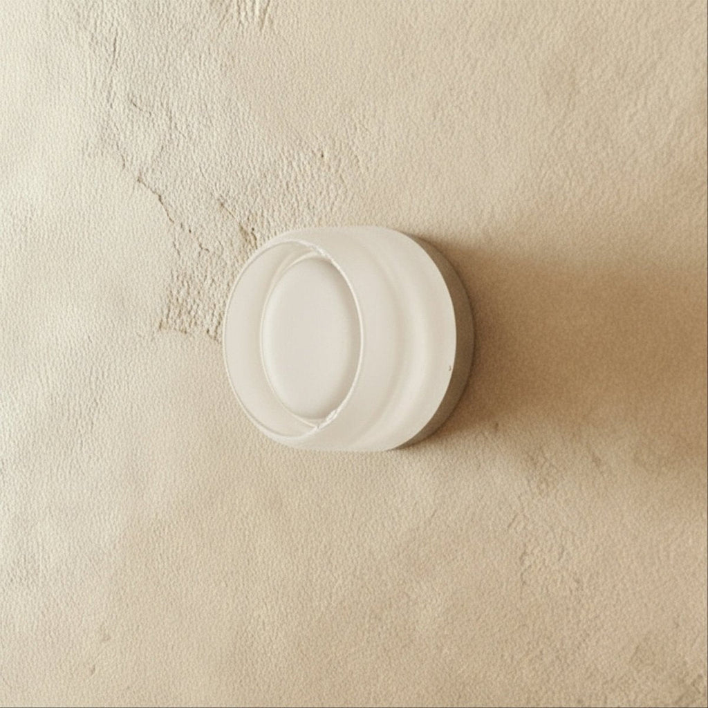 Round Glass Wall Sconce with Halo Glow