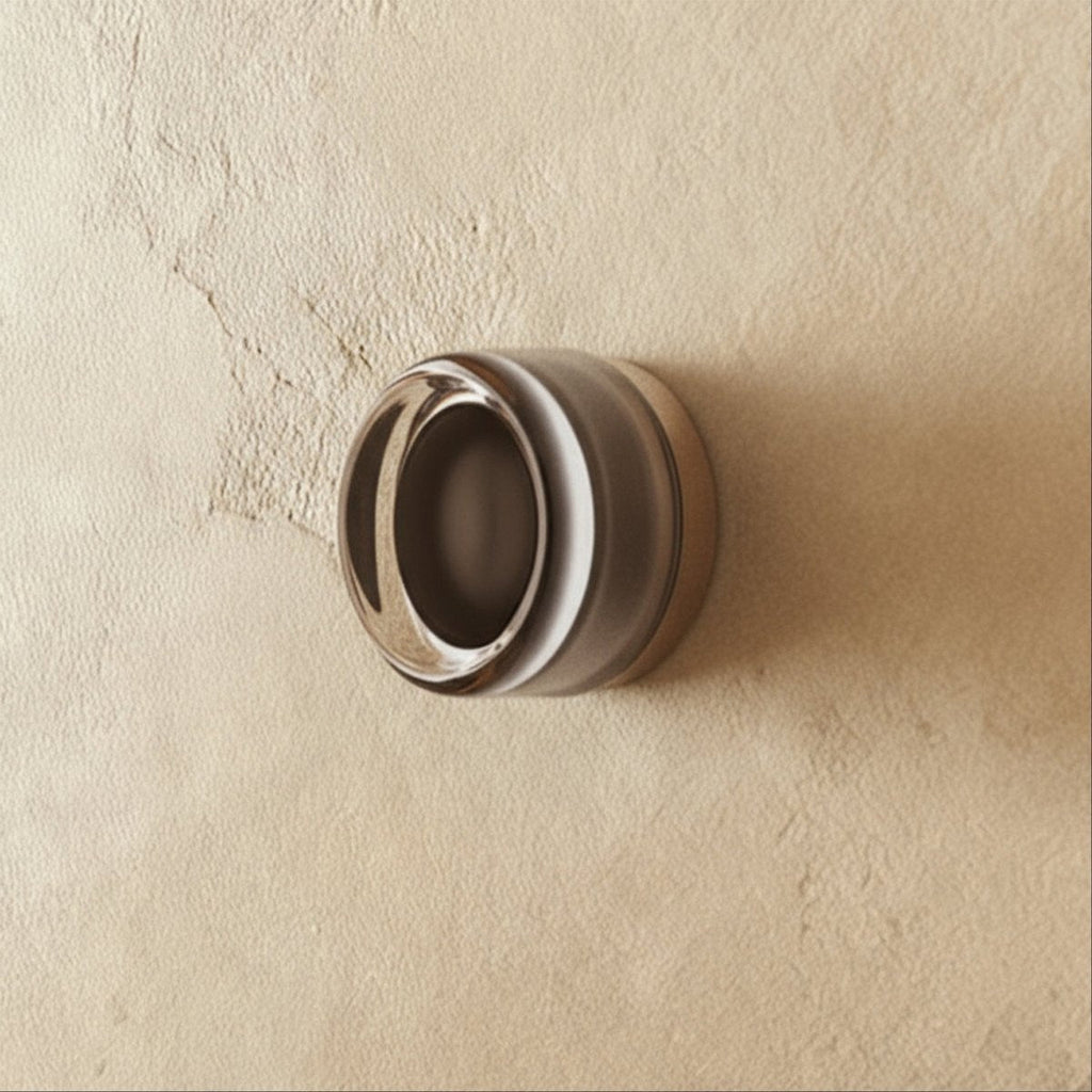 Round Glass Wall Sconce with Halo Glow