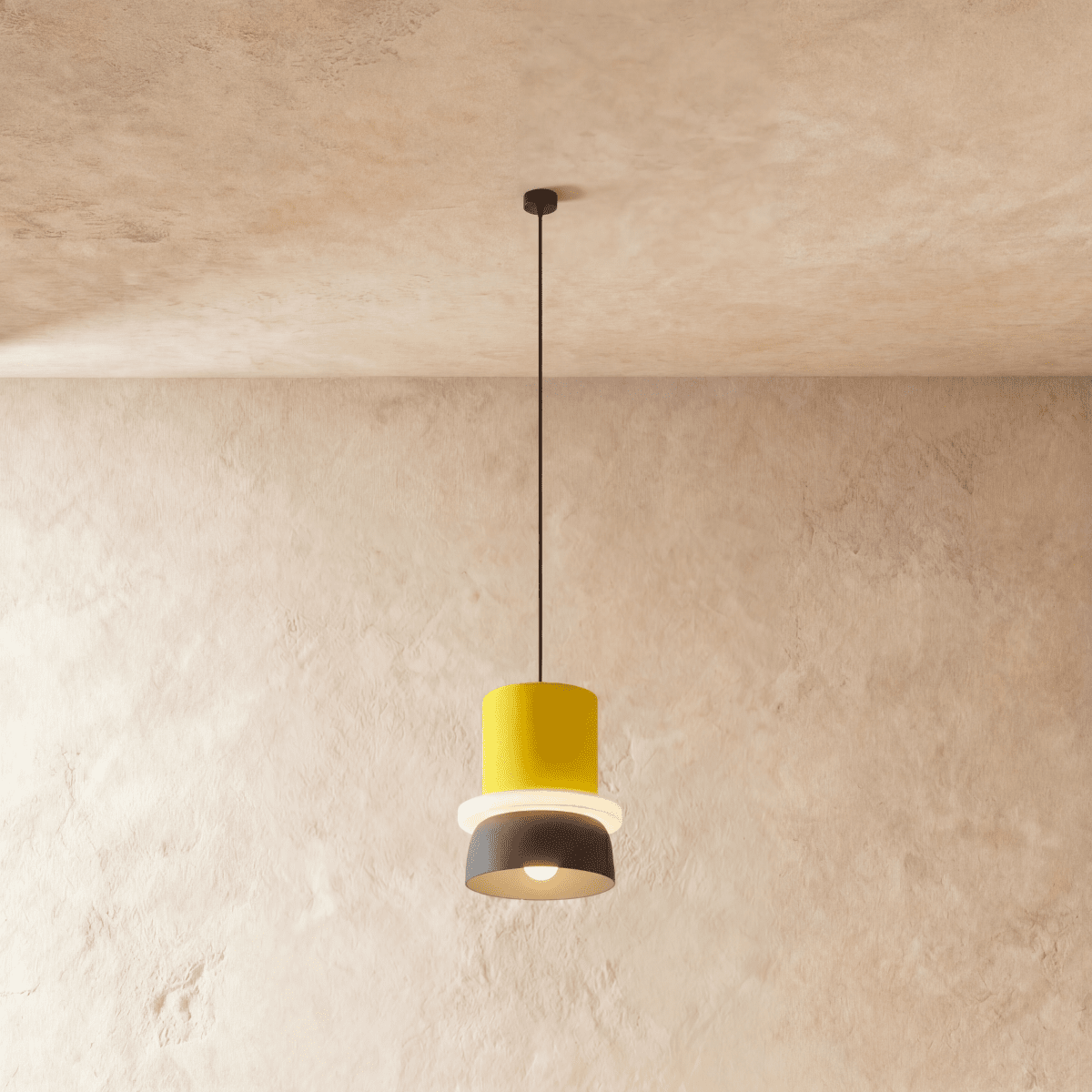 Modern Macaron Pendant Light with Layered Dome Shade