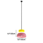Modern Macaron Pendant Light with Layered Dome Shade