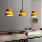 Modern Macaron Pendant Light with Layered Dome Shade