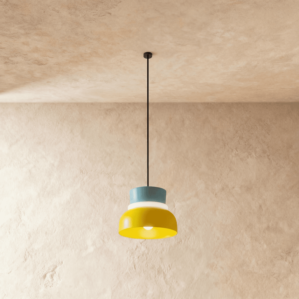 Modern Macaron Pendant Light with Layered Dome Shade