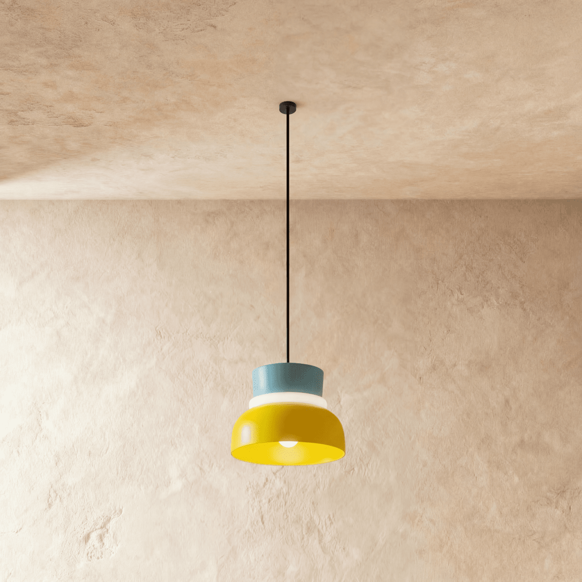 Modern Macaron Pendant Light with Layered Dome Shade