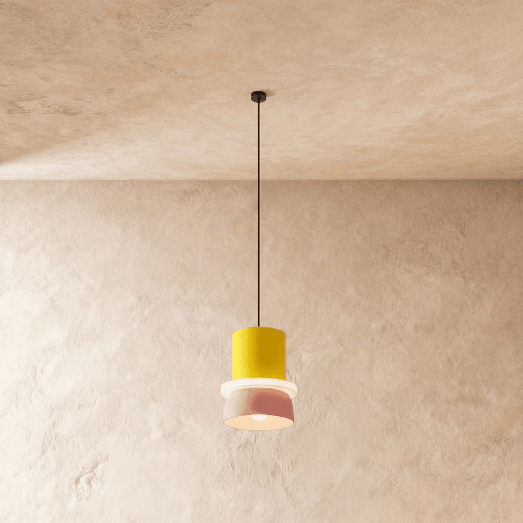 Modern Macaron Pendant Light with Layered Dome Shade