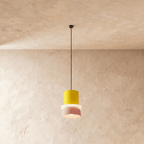 Modern Macaron Pendant Light with Layered Dome Shade
