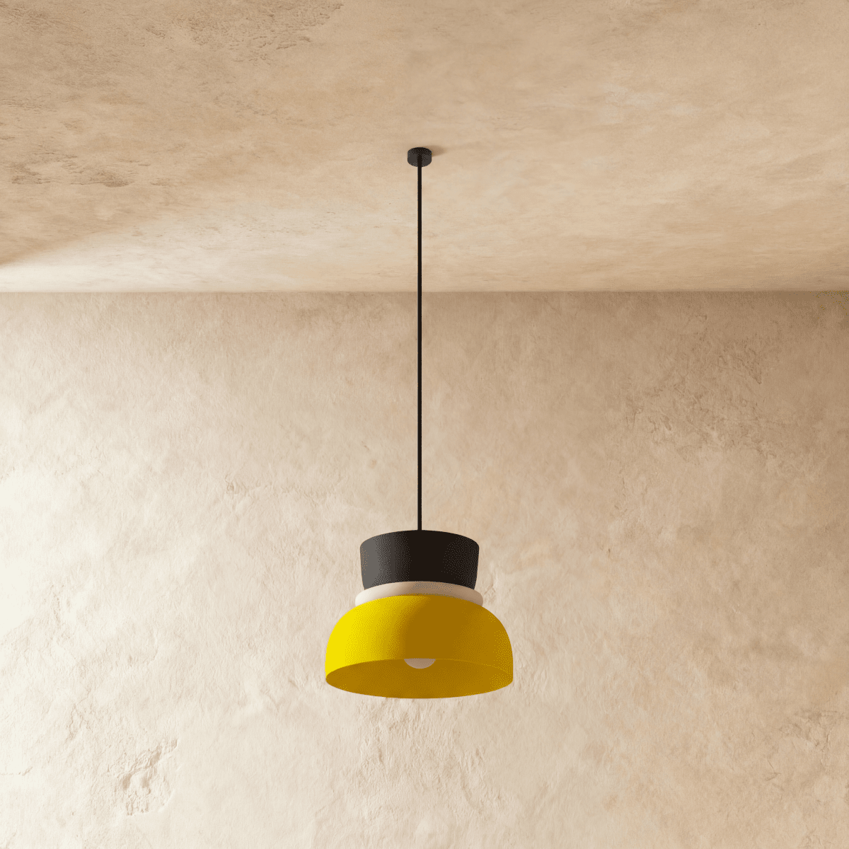 Modern Macaron Pendant Light with Layered Dome Shade