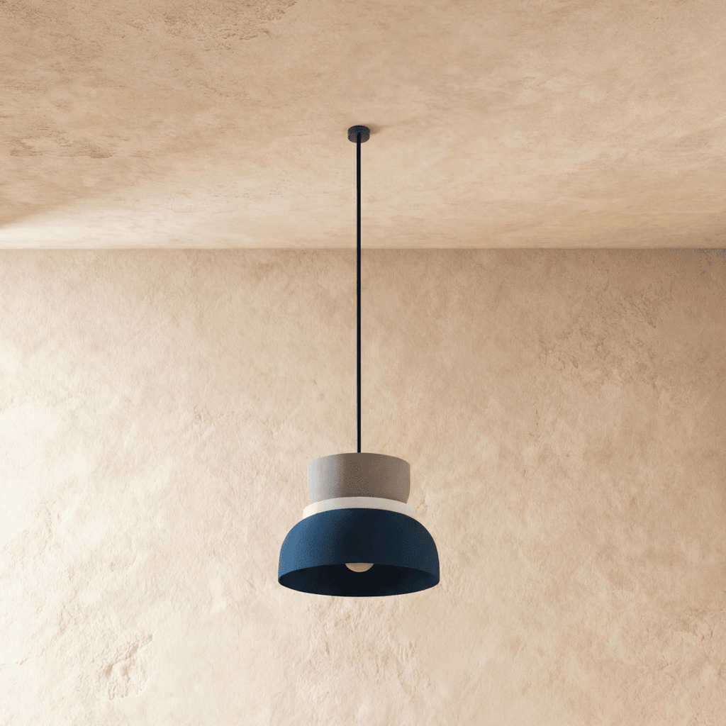Modern Macaron Pendant Light with Layered Dome Shade