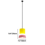 Modern Macaron Pendant Light with Layered Dome Shade