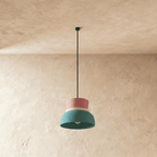 Modern Macaron Pendant Light with Layered Dome Shade