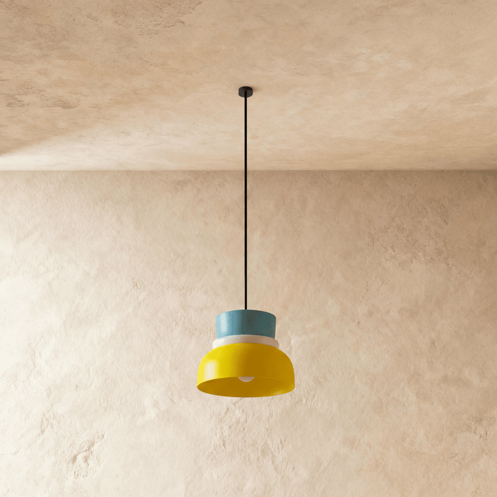 Modern Macaron Pendant Light with Layered Dome Shade